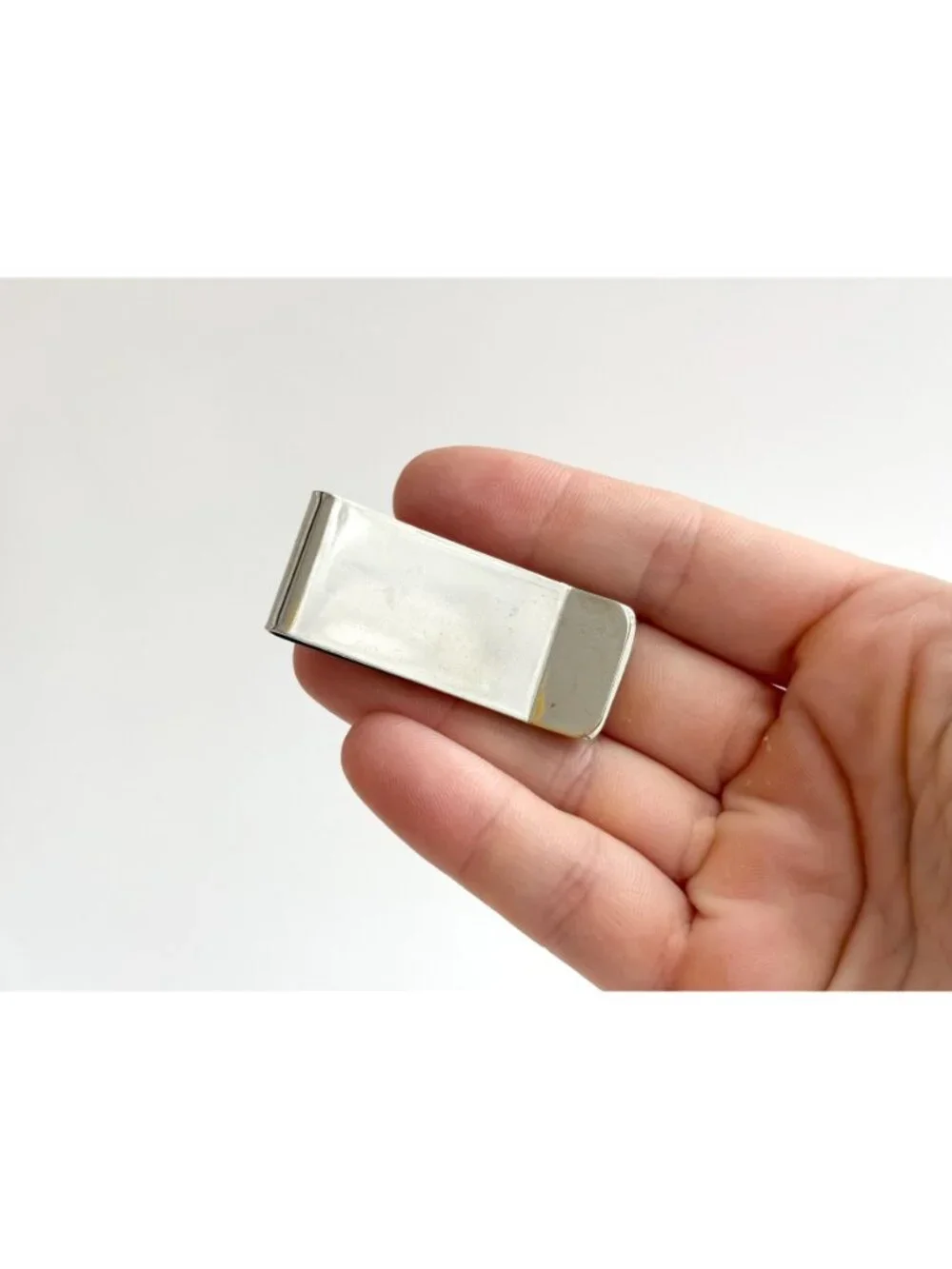 Navajo Inspired Abstract Southwest Made Vintage Stainless Steel Money Clip